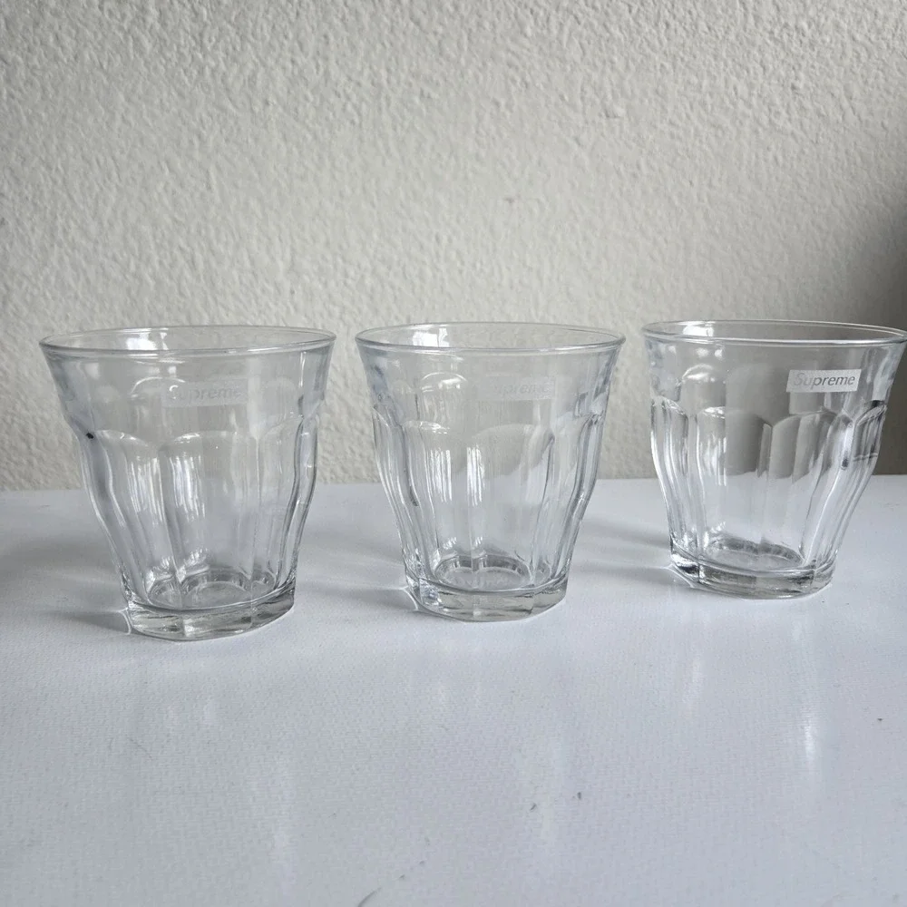 Supreme‎ x Duralex Glasses Set of 3 SS17 Made in France Streetwear Accessory